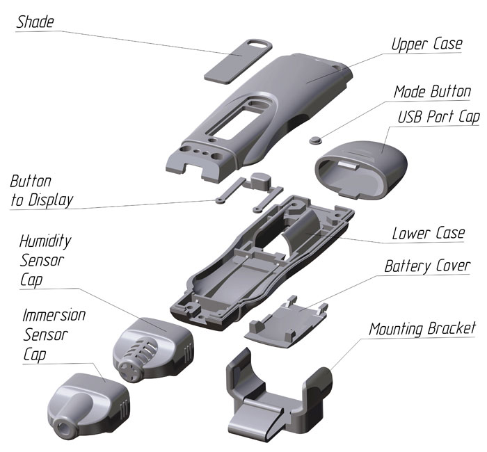 Корпус переносного прибора с USB П3 Корпус переносного прибора с USB П3