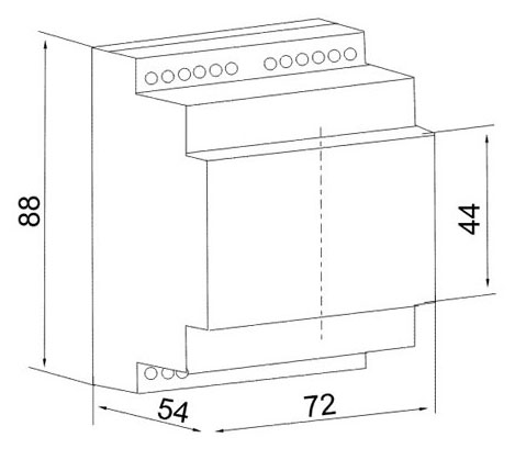 Корпус на DIN-рейку Д1 Корпус на DIN-рейку Д1